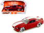 2010 Ford Mustang GT Red Metallic with White Stripes "Bigtime Muscle" Series 1/24 Diecast Model Car by Jada <h2>2010 Jada</h2> <p>High-quality perfect for collectors and enthusiasts. Features detailed