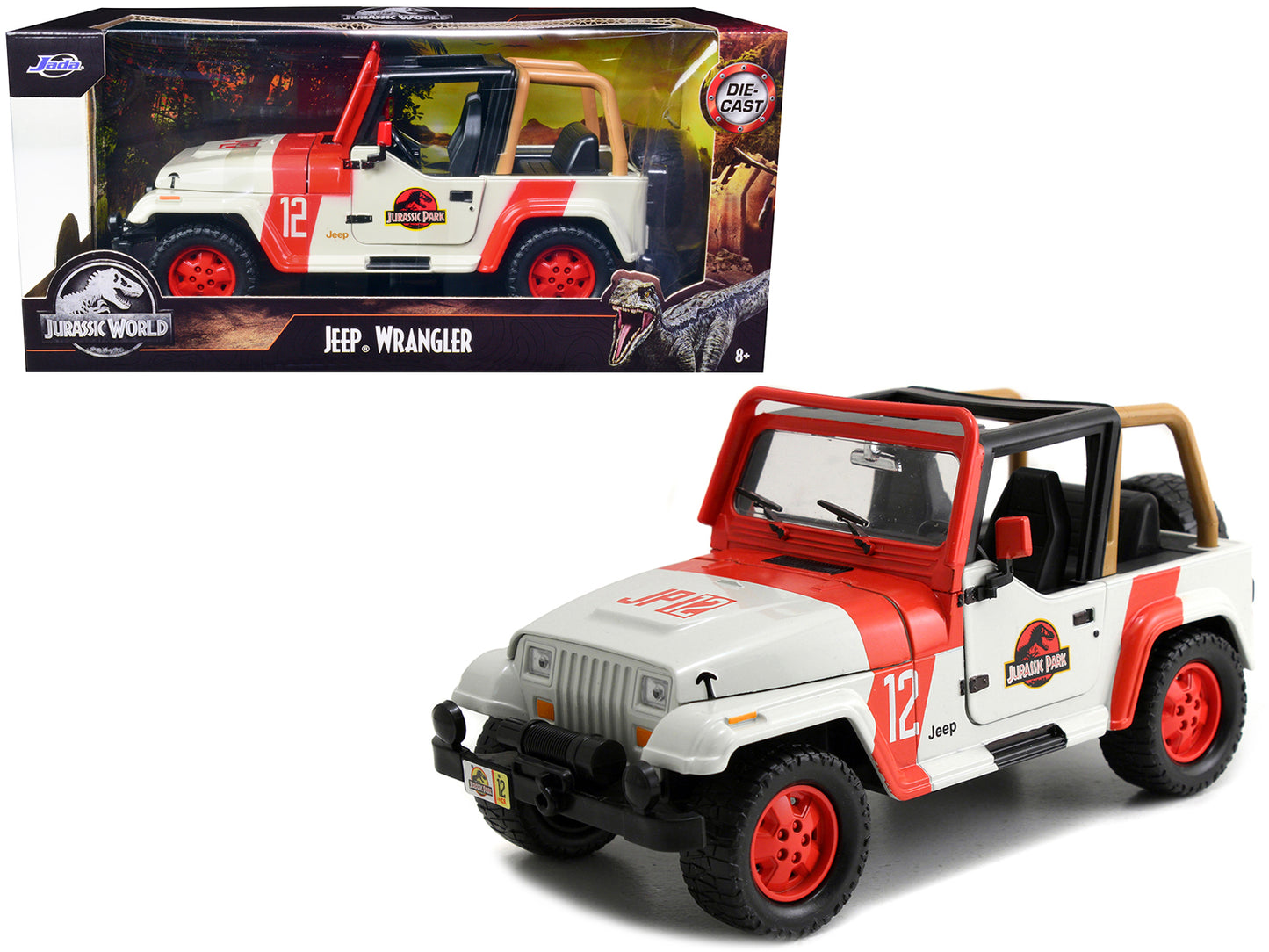 1992 Jeep Wrangler Jurassic World Movie 1/24 Diecast Model Car by Jada <h2>1992 Jada</h2> <p>High-quality perfect for collectors and enthusiasts. Features detailed interior exterior craftsmanship, rea