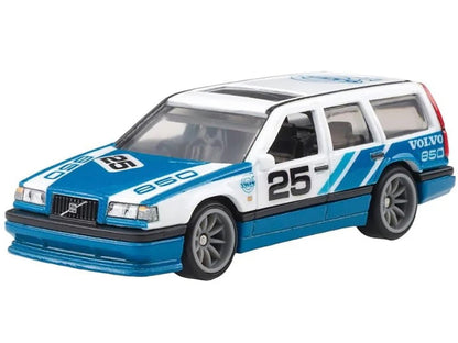 Hot Wheels Volvo 850 Estate Wagon #25 Blue and White "Fast Wagons" Series Diecast Model Car by <h2>Volvo Wheels</h2> <p>High-quality perfect for collectors enthusiasts. Features detailed interior exte