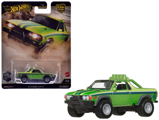 Subaru BRAT Utility Truck Green Metallic with Stripes "HW Off Road" Series T&y Diecast Model Car by Hot Wheels