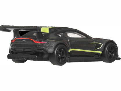 Hot Wheels Aston Martin Vantage GTE Dark Gray Metallic with Lime Green Stripes "Euro Speed" Series Diecast Model Car by <h2>Aston Wheels</h2> <p>High-quality perfect for collectors and enthusiasts. Fe