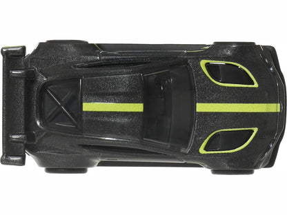 Hot Wheels Aston Martin Vantage GTE Dark Gray Metallic with Lime Green Stripes "Euro Speed" Series Diecast Model Car by <h2>Aston Wheels</h2> <p>High-quality perfect for collectors and enthusiasts. Fe