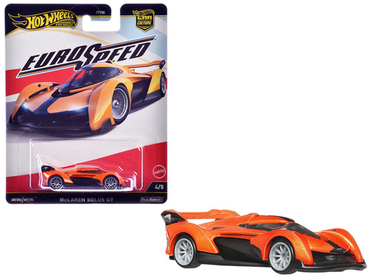McLaren Solus GT Orange Metallic "Euro Speed" Series T&y Diecast Model Car by Hot Wheels