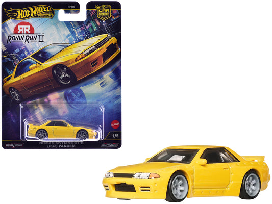 Nissan Skyline GT-R (R32) Pandem RHD (Right Hand Drive) Yellow "Ronin Run II" Series T&y Diecast Model Car by Hot Wheels