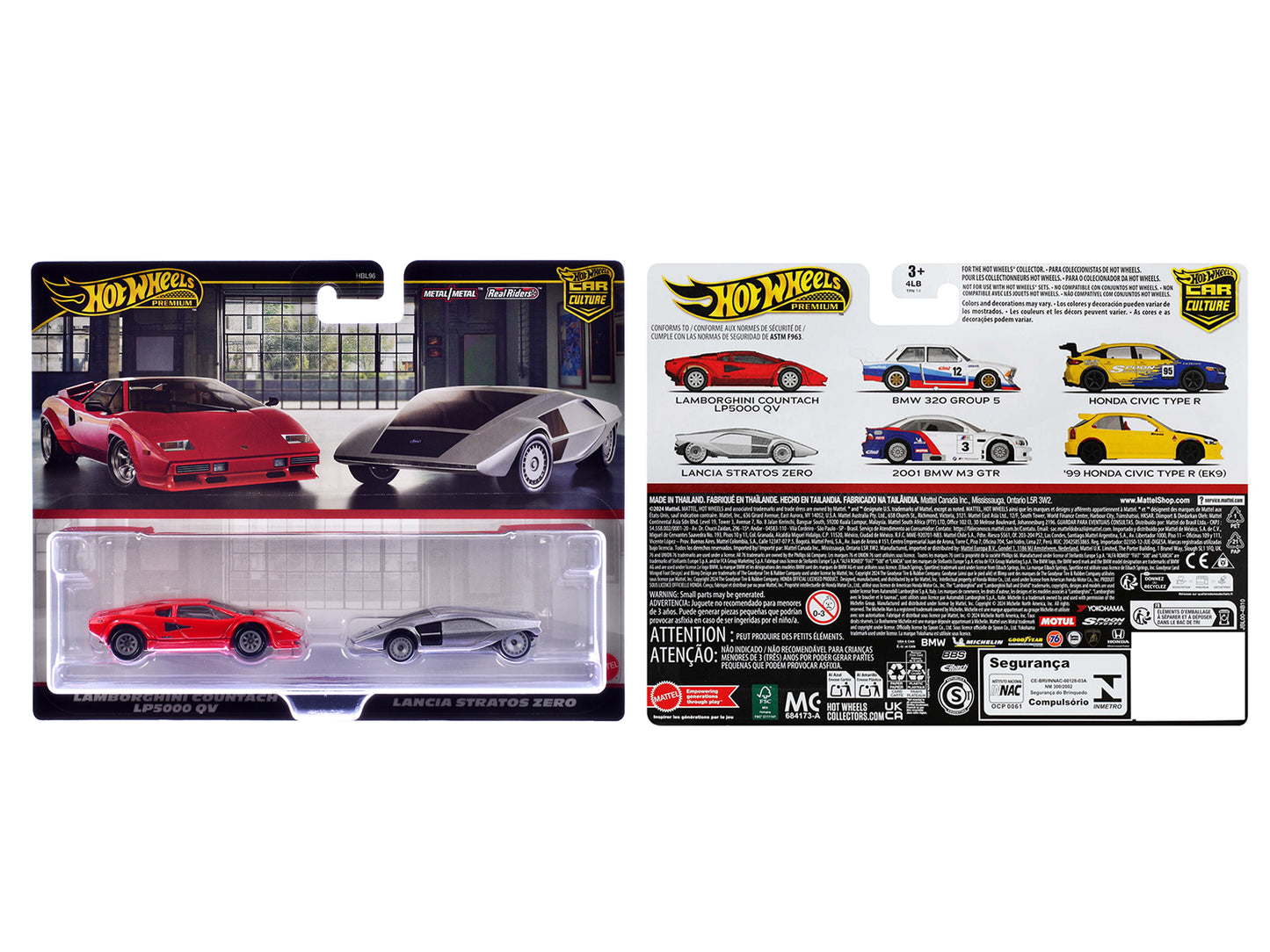 Hot Wheels Lamborghini Countach LP5000 QV Red and Lancia Stratos Zero Gray Metallic "Car Culture" Set of 2 Cars Diecast Model by <h2>Lamborghini Wheels</h2> <p>High-quality car perfect for collectors