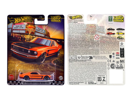 Hot Wheels 1969 Ford Mustang Boss 302 Orange with Black Stripes and Hood "Boulevard" Series Diecast Model Car by <h2>1969 Wheels</h2> <p>High-quality perfect for collectors enthusiasts. Features detai
