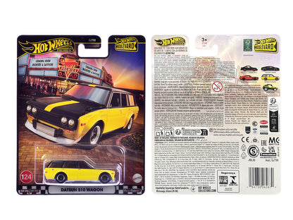 Hot Wheels Datsun 510 Wagon Yellow and Black "Boulevard" Series Diecast Model Car by <h2>Datsun Wheels</h2> <p>High-quality perfect for collectors enthusiasts. Features detailed interior exterior craf