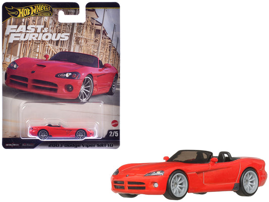 2003 Dodge Viper SRT10 Red "The Fast and the Furious: Tokyo Drift" (2006) Movie "Fast & Furious" Series T&y Diecast Model Car by Hot Wheels