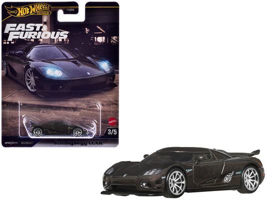 Koenigsegg CCXR Dark Gray Metallic "Fast Five" (2011) Movie "Fast & Furious" Series T&y Diecast Model Car by Hot Wheels