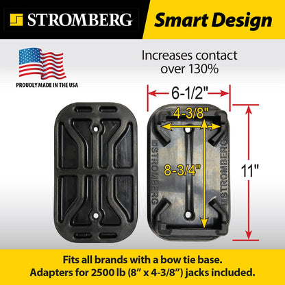 Stromberg EPDM Rubber Scissor Jack Shoes (2-Pack)