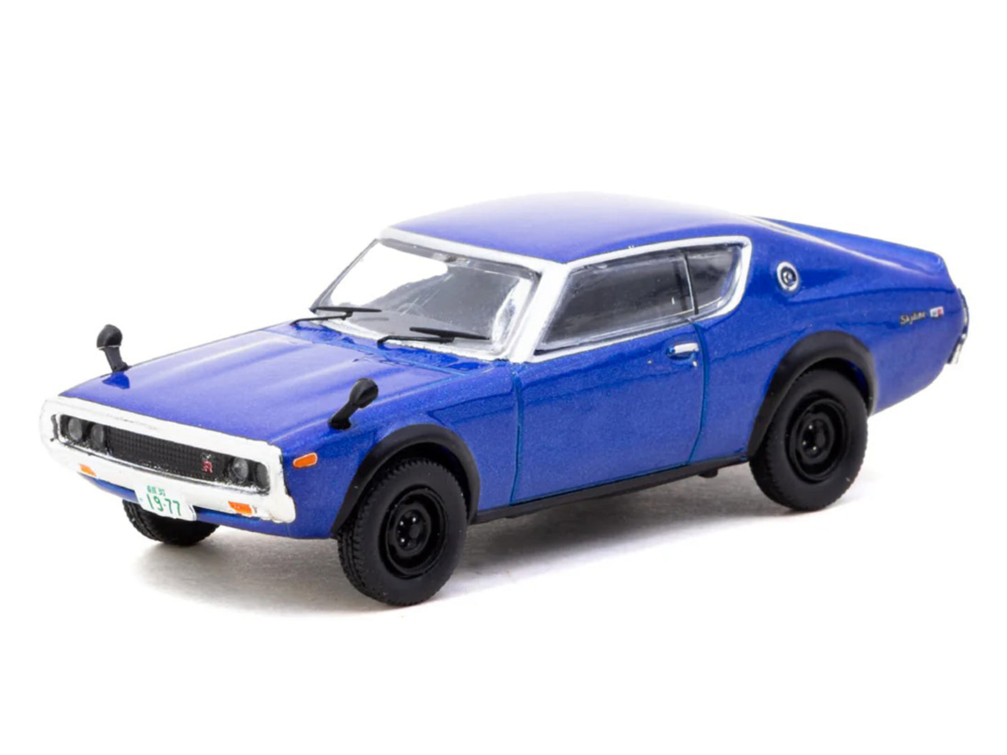 Nissan Skyline 2000GT-R KPGC110 RHD (Right Hand Drive) Blue Metallic "J Collection" Series 1/64 Diecast Model by Tarmac Works