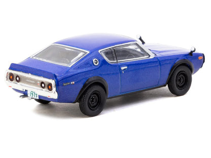 Nissan Skyline 2000GT-R KPGC110 RHD (Right Hand Drive) Blue Metallic "J Collection" Series 1/64 Diecast Model by Tarmac Works