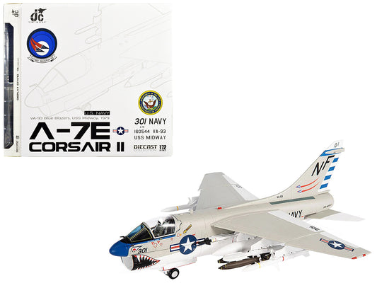Vought A-7E Corsair II Attack Aircraft "VA-93 Blue Blazers USS Midway" (1979) United States Navy 1/72 T&y Diecast Model by JC Wings