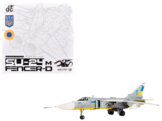 Sukhoi Su-24M Fencer-D Bomber Aircraft "Ukraine War" (2023) Ukrainian Air Force 1/72 T&y Diecast Model by JC Wings