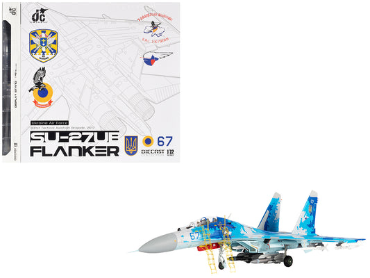 Sukhoi Su-27UB Flanker Aircraft "831st Tactical Aviation Brigade" (2017) Ukrainian Air Forces 1/72 T&y Diecast Model by JC Wings