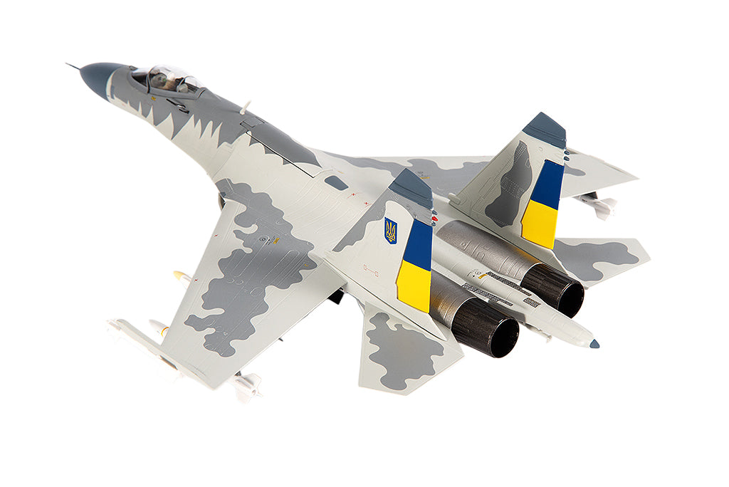 Sukhoi Su-27 Flanker Aircraft "Ukraine War" (2023) Ukrainian Air Forces 1/72 Diecast Model by JC Wings