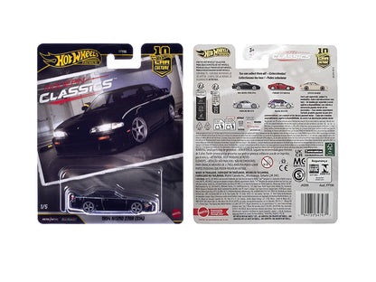 1994 Nissan Nismo 270R (S14) RHD (Right Hand Drive) Black with White Stripes "Modern Classics" Series T&y Diecast Model Car by Hot Wheels