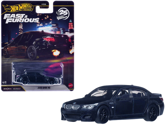 2010 BMW M5 Dark Blue Metallic "Fast & Furious 6" (2013) Movie "Fast & Furious" Series T&y Diecast Model Car by Hot Wheels