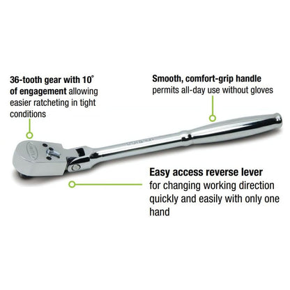 Williams 3/8" Drive Sealed Nar TS row Flex-Head Ratchet 36 Teeth