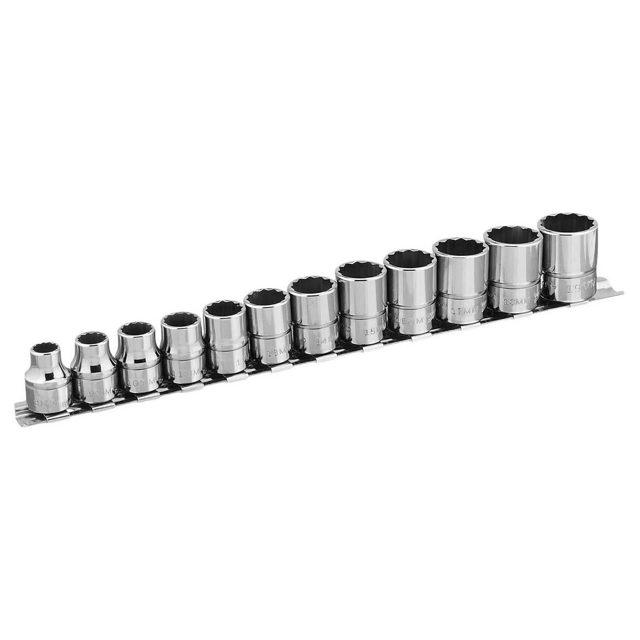 Williams Metric 3/8" Drive Shallow SUPERTORQUEâ„¢ Socket Set â€“ 12 Point (12 Piece)