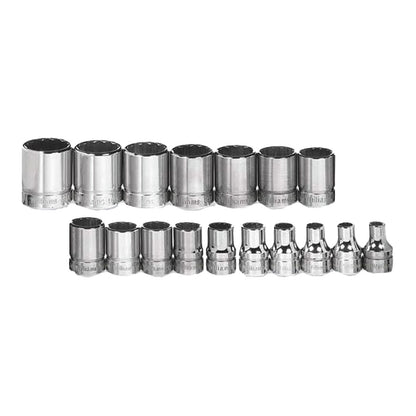 Williams Metric 3/8" Drive Shallow SUPERTORQUEâ„¢ Socket Set â€“ 12 Point (12 Piece)