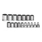 Williams Metric 3/8" Drive Shallow SUPERTORQUEâ„¢ Socket Set â€“ 12 Point (12 Piece)