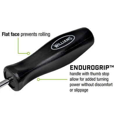 Williams Endurogrip Keystone Slotted Screwdriver: 3/16" x 3"