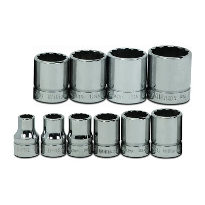 Williams 3/8" Drive Shallow SAE Socket Set 12-Point (10