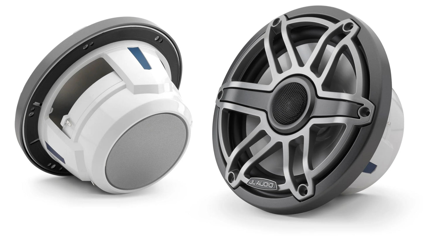 JL Audio M6 7.7in Wtron Coaxial Speakers Titanium Sport Grille