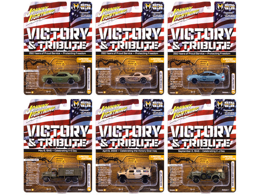 "Military" Set B of 6 pieces 2025 Release 1 Limited Edition T&y Diecast Models by Johnny Lightning