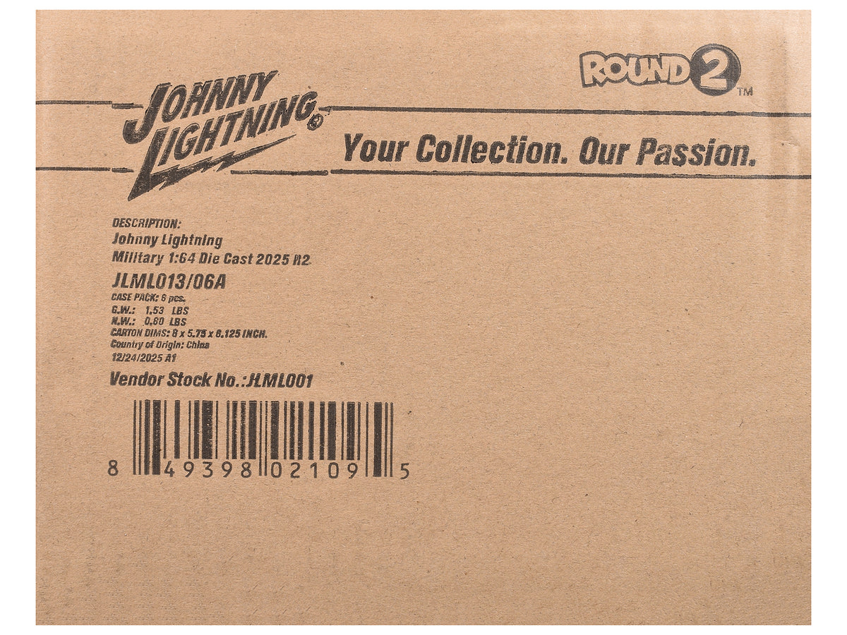 "Military" Set A of 6 pieces 2025 Release 2 Limited Edition 1/64 Diecast Model Cars by Johnny Lightning