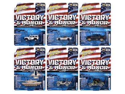 "Military" Set B of 6 pieces 2025 Release 2 Limited Edition 1/64 T&y Diecast Model Cars by Johnny Lightning