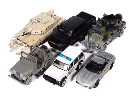 "Military" Set B of 6 pieces 2025 Release 2 Limited Edition 1/64 T&y Diecast Model Cars by Johnny Lightning