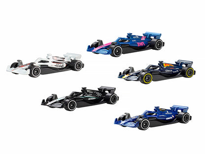2025 Formula 1 World Championship 5 piece Set T&y Diecast Model Cars by Hot Wheels