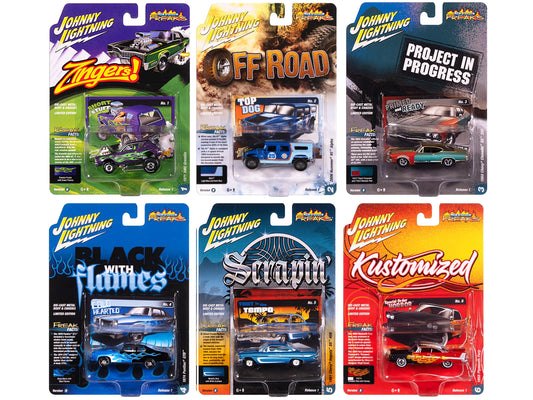 "Street Freaks" 2025 Release 1 Set B of 6 Cars 1/64 T&y Diecast Model Cars by Johnny Lightning