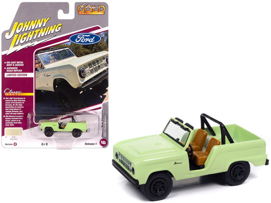 1967 Ford Bronco "Nick Cherrone" Glen Green "Classic Gold Collection" 1/64 T&y Diecast Model Car by Johnny Lightning
