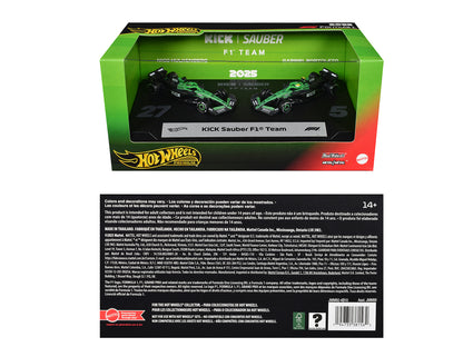 "Kick Sauber F1 Team" Formula One F1 World Championship (2025) 2 Piece Set T&y Diecast Model Cars by Hot Wheels