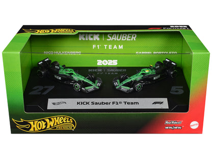 "Kick Sauber F1 Team" Formula One F1 World Championship (2025) 2 Piece Set T&y Diecast Model Cars by Hot Wheels