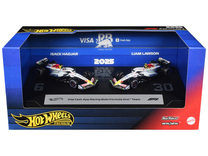 "Visa Cash App Racing Bulls Formula One Team" Formula One F1 World Championship (2025) 2 Piece Set T&y Diecast Model Cars by Hot Wheels