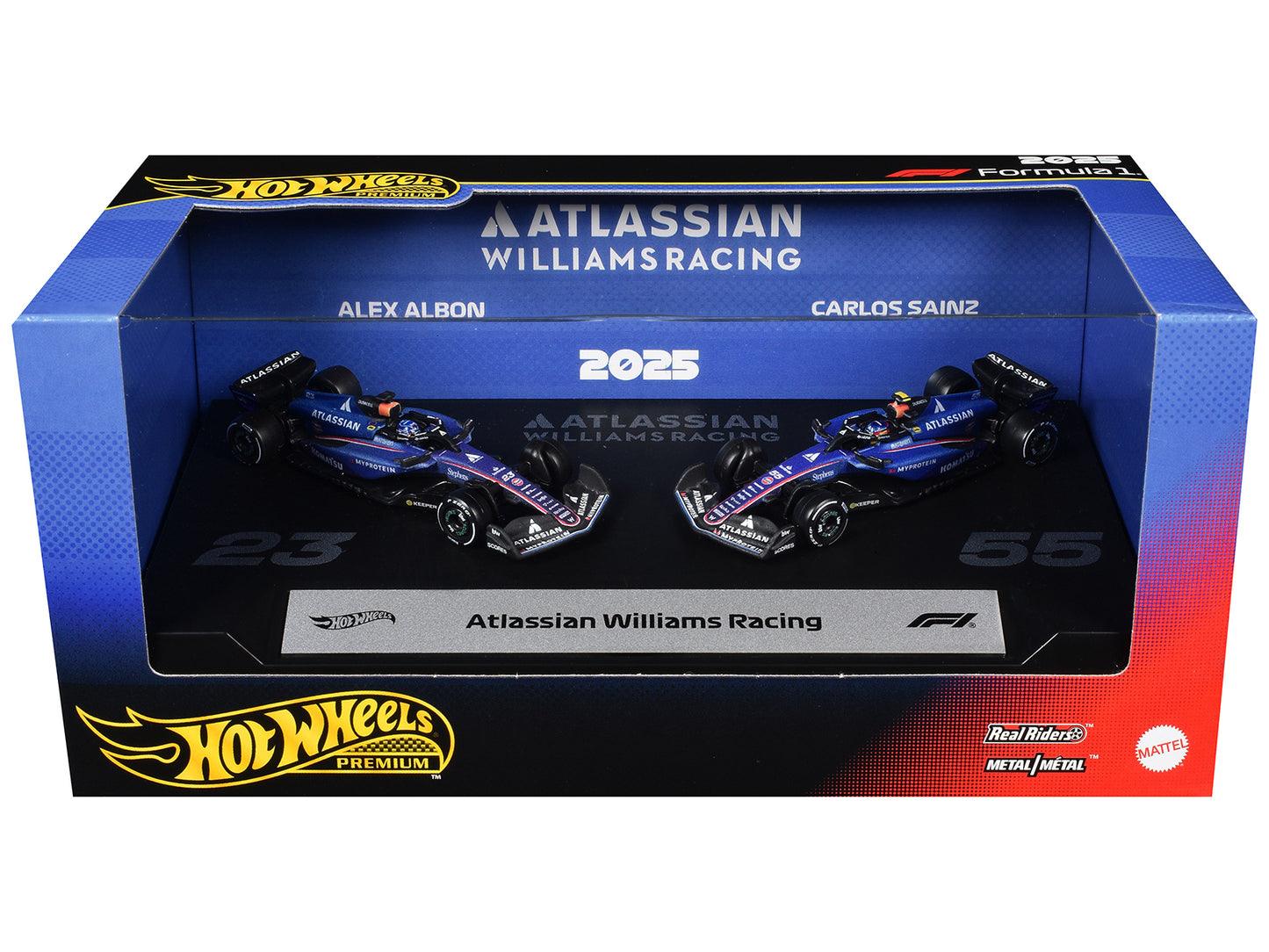 "Atlassian Williams Racing" Formula One F1 World Championship (2025) 2 Piece Set T&y Diecast Model Cars by Hot Wheels