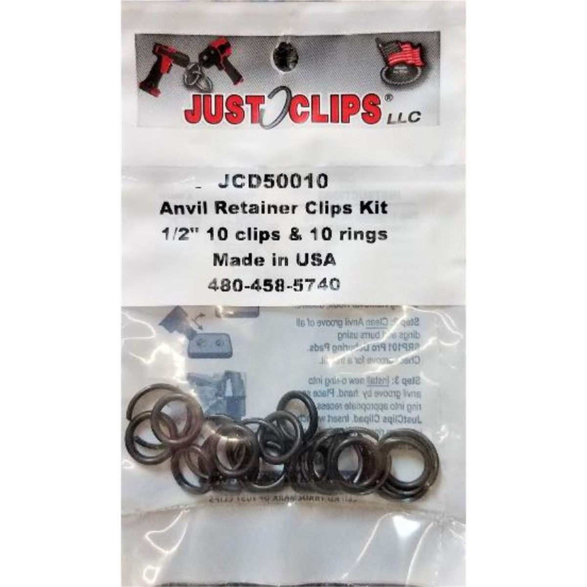 Just Clips 10-PK 1/2-inch clip O-Ring Kit