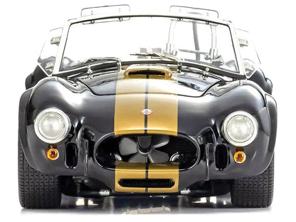 Shelby Cobra 427 S/C Black with Gold Stripes 1/18 Diecast Model Car by Kyosho