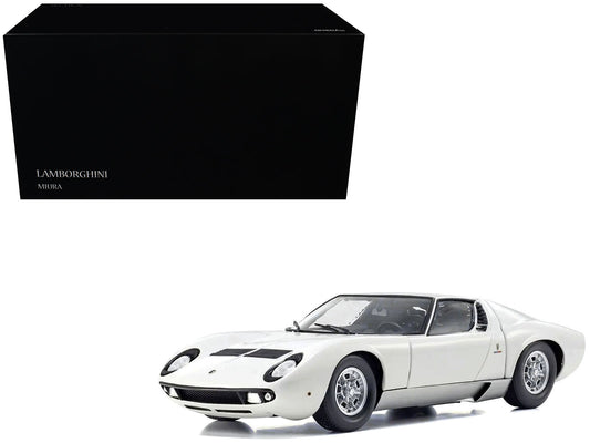 Lamborghini Miura P 400 White 1/18 T&y Diecast Model Car by Kyosho