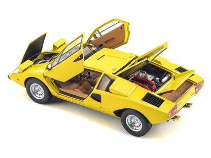 Lamborghini Countach LP 400 Yellow 1/18 Diecast Model Car by Kyosho
