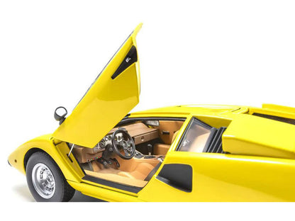 Lamborghini Countach LP 400 Yellow 1/18 Diecast Model Car by Kyosho