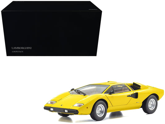 Lamborghini Countach LP 400 Yellow 1/18 T&y Diecast Model Car by Kyosho