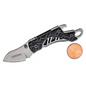 Kershaw Cinder Manual Open Liner Lock Drop Point Blade EDC Folding Pocket Knife with Stonewashed Finish - Black/Silver
