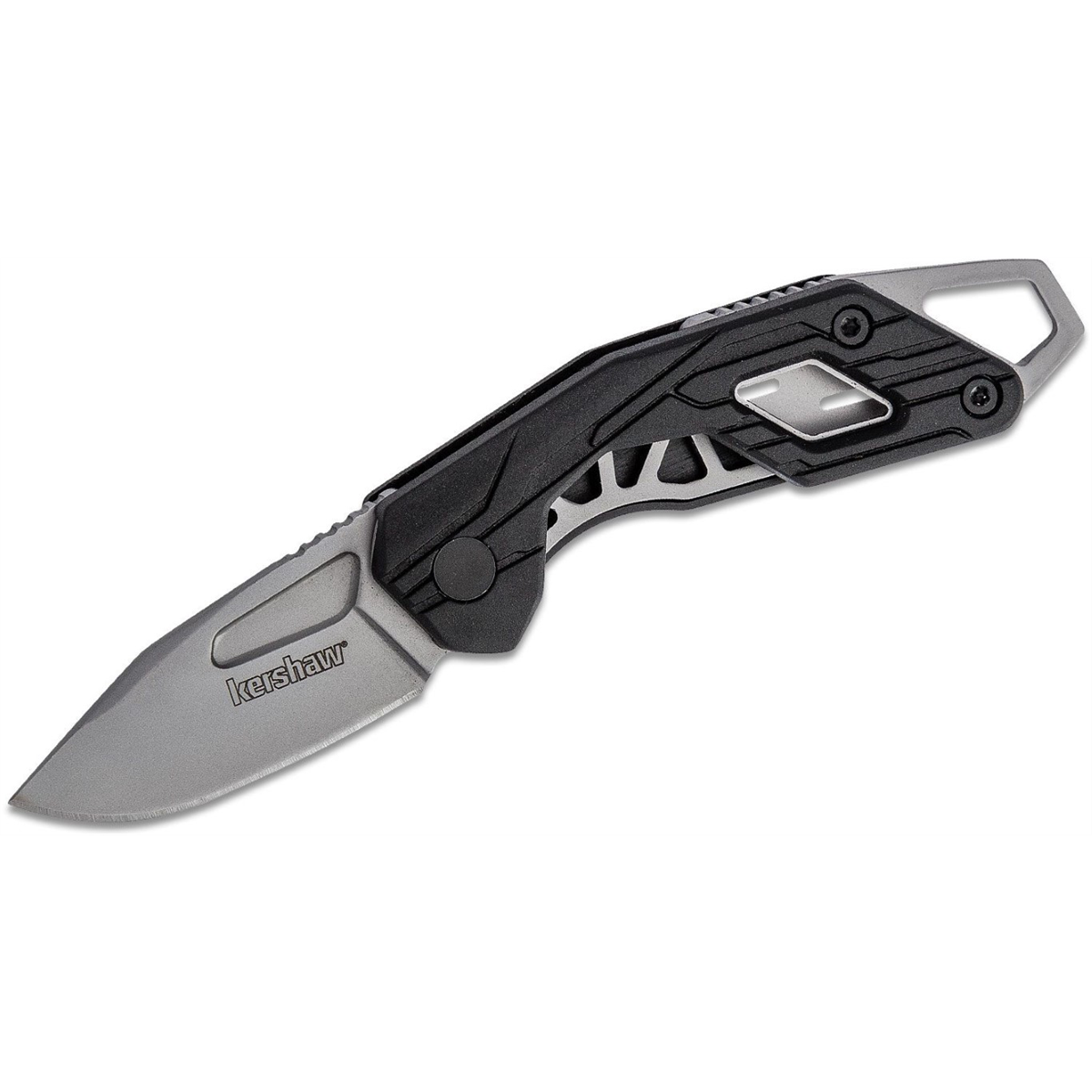 Kershaw Diode Multi-Function Manual Open Liner Lock Drop Point Blade EDC Folding Pocket Knife - Black