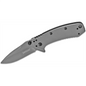 Kershaw Cryo Assisted Open Frame Lock with Lockbar Stabilizer Drop Point Blade EDC Folding Pocket Knife - Gray