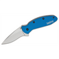 Kershaw Scallion Assisted Open Inset Liner Lock Drop Point Blade EDC Folding Pocket Knife - Navy Blue